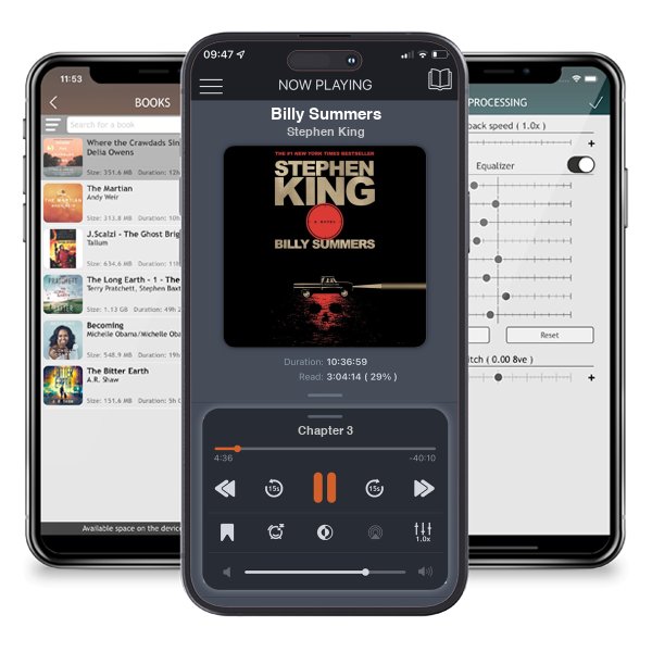Download fo free audiobook Billy Summers by Stephen King and listen anywhere on your iOS devices in the ListenBook app.