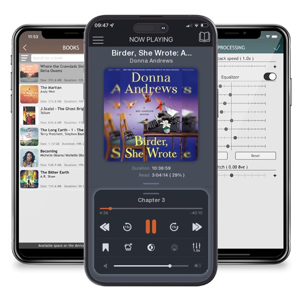 Download fo free audiobook Birder, She Wrote: A Meg Langslow Mystery by Donna Andrews and listen anywhere on your iOS devices in the ListenBook app.