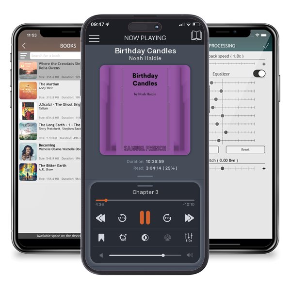 Download fo free audiobook Birthday Candles by Noah Haidle and listen anywhere on your iOS devices in the ListenBook app.