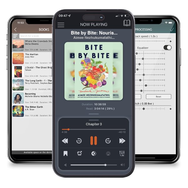 Download fo free audiobook Bite by Bite: Nourishments and Jamborees by Aimee Nezhukumatathil and listen anywhere on your iOS devices in the ListenBook app.