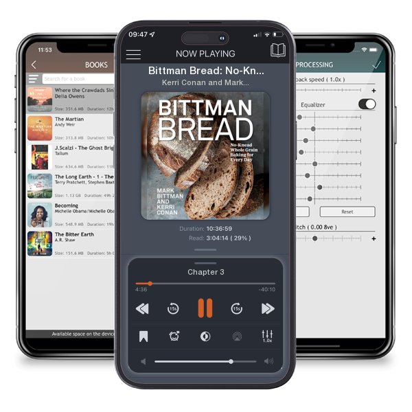 Download fo free audiobook Bittman Bread: No-Knead Whole Grain Baking for Every Day: A... by Kerri Conan and Mark Bittman and listen anywhere on your iOS devices in the ListenBook app.