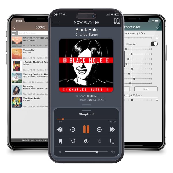 Download fo free audiobook Black Hole by Charles Burns and listen anywhere on your iOS devices in the ListenBook app.