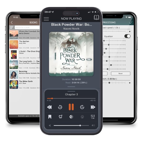 Download fo free audiobook Black Powder War: Book Three of the Temeraire by Naomi Novik and listen anywhere on your iOS devices in the ListenBook app.
