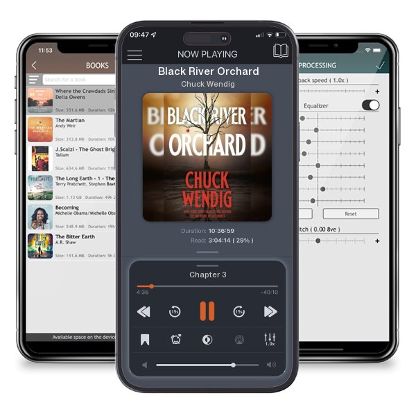 Download fo free audiobook Black River Orchard by Chuck Wendig and listen anywhere on your iOS devices in the ListenBook app.