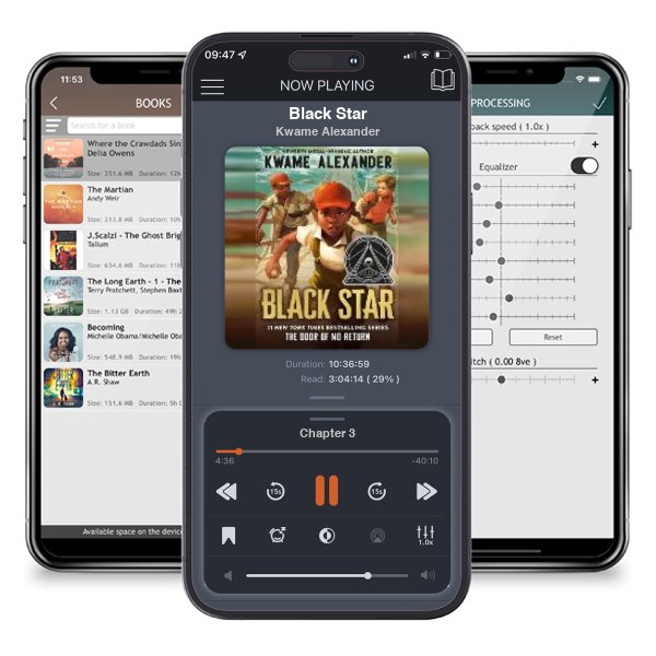 Download fo free audiobook Black Star by Kwame Alexander and listen anywhere on your iOS devices in the ListenBook app.