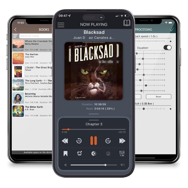 Download fo free audiobook Blacksad by Juan Díaz Canales and Juanjo Guarnido and listen anywhere on your iOS devices in the ListenBook app.