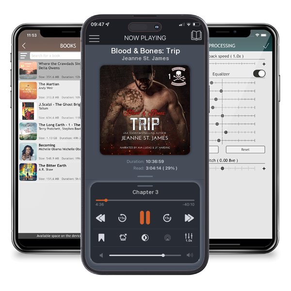 Download fo free audiobook Blood & Bones: Trip by Jeanne St. James and listen anywhere on your iOS devices in the ListenBook app.
