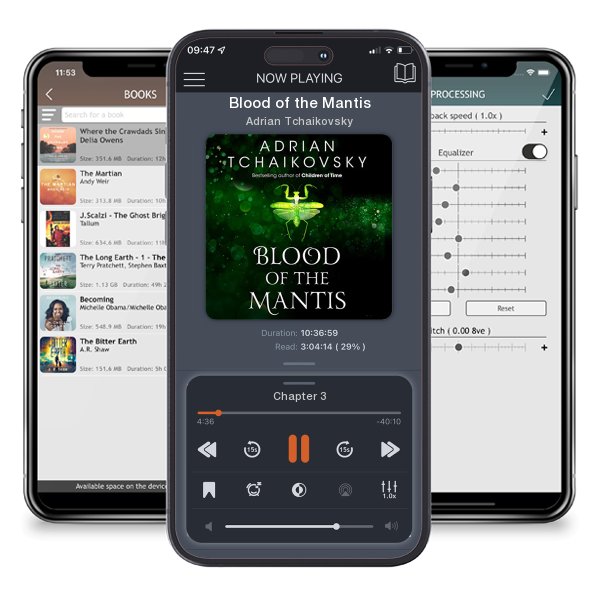 Download fo free audiobook Blood of the Mantis by Adrian Tchaikovsky and listen anywhere on your iOS devices in the ListenBook app.