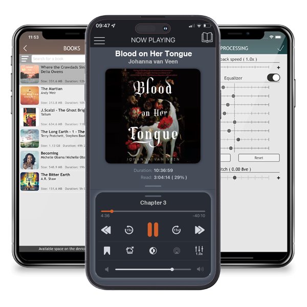 Download fo free audiobook Blood on Her Tongue by Johanna van Veen and listen anywhere on your iOS devices in the ListenBook app.