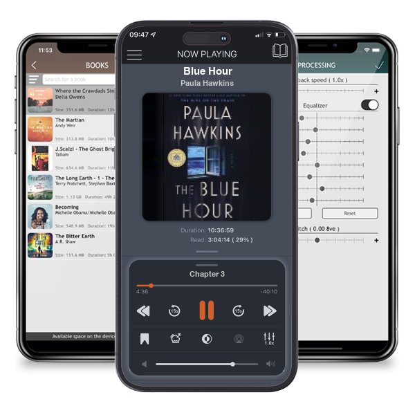 Download fo free audiobook Blue Hour by Paula Hawkins and listen anywhere on your iOS devices in the ListenBook app.