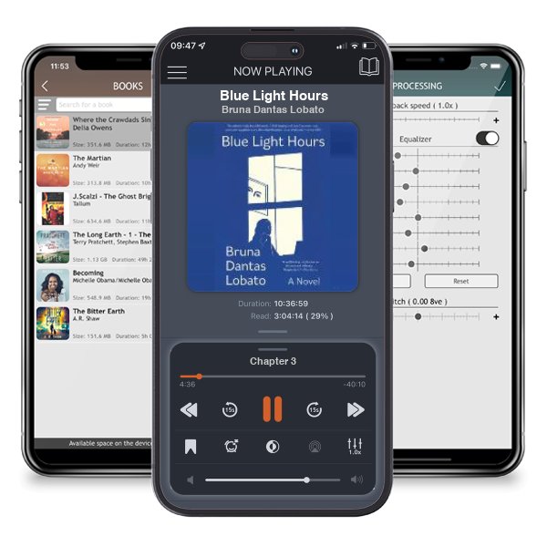 Download fo free audiobook Blue Light Hours by Bruna Dantas Lobato and listen anywhere on your iOS devices in the ListenBook app.