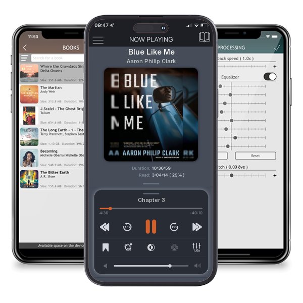 Download fo free audiobook Blue Like Me by Aaron Philip Clark and listen anywhere on your iOS devices in the ListenBook app.