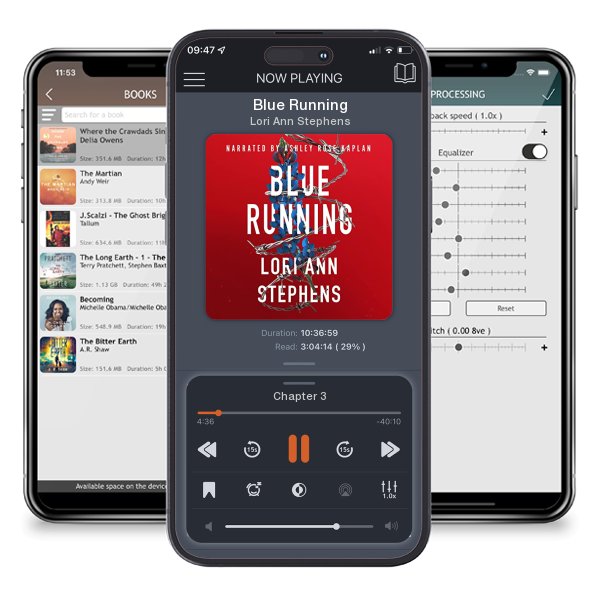 Download fo free audiobook Blue Running by Lori Ann Stephens and listen anywhere on your iOS devices in the ListenBook app.