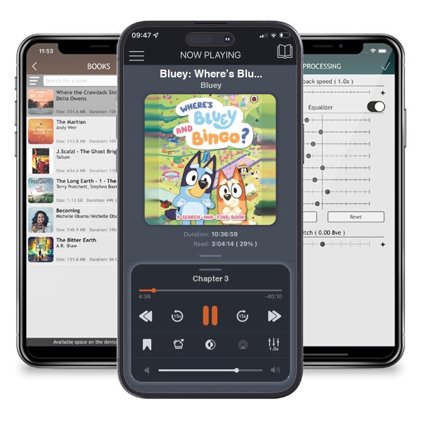 Download fo free audiobook Bluey: Where’s Bluey and Bingo?: A Search-and-Find Book - Bluey by Bluey and listen anywhere on your iOS devices in the ListenBook app.