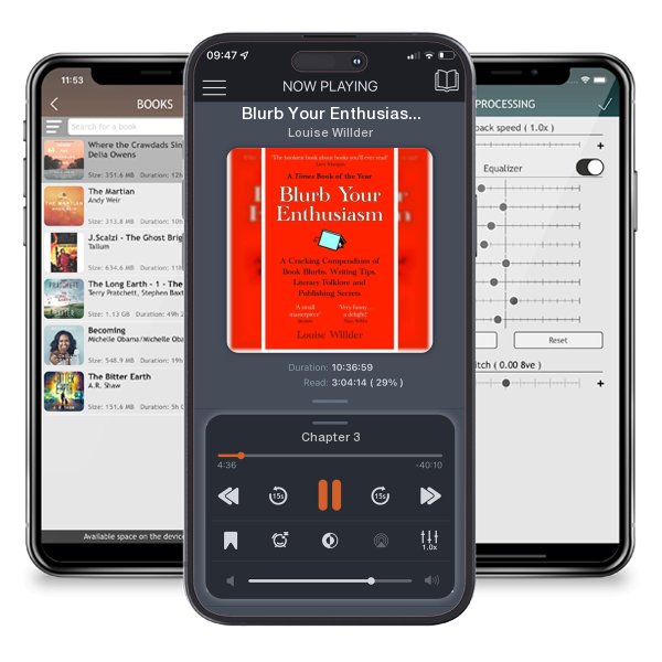 Download fo free audiobook Blurb Your Enthusiasm: A Cracking Compendium of Book Blurbs, Writing Tips, Literary Folklore and Publishing Secrets by Louise Willder and listen anywhere on your iOS devices in the ListenBook app.