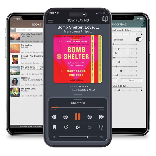Download fo free audiobook Bomb Shelter: Love, Time, and Other Explosives by Mary Laura Philpott and listen anywhere on your iOS devices in the ListenBook app.