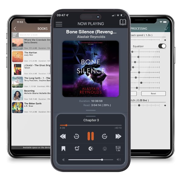 Download fo free audiobook Bone Silence (Revenger, #3) by Alastair Reynolds and listen anywhere on your iOS devices in the ListenBook app.