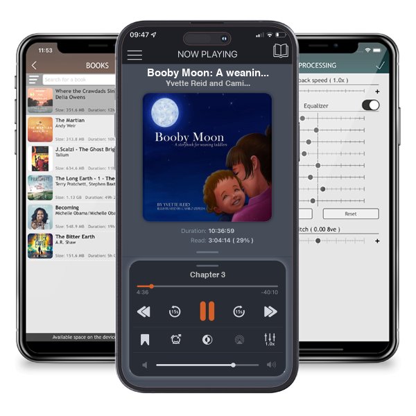 Download fo free audiobook Booby Moon: A weaning book for toddlers. by Yvette Reid and Camilo Zepeda and listen anywhere on your iOS devices in the ListenBook app.