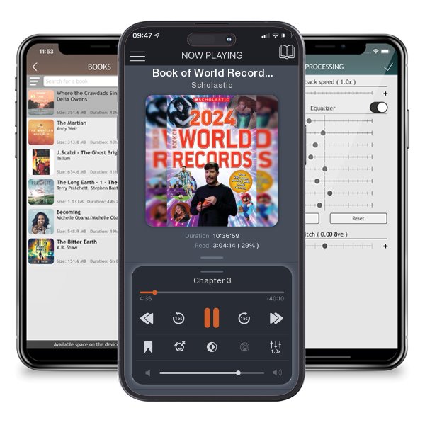 Download fo free audiobook Book of World Records 2024 by Scholastic and listen anywhere on your iOS devices in the ListenBook app.