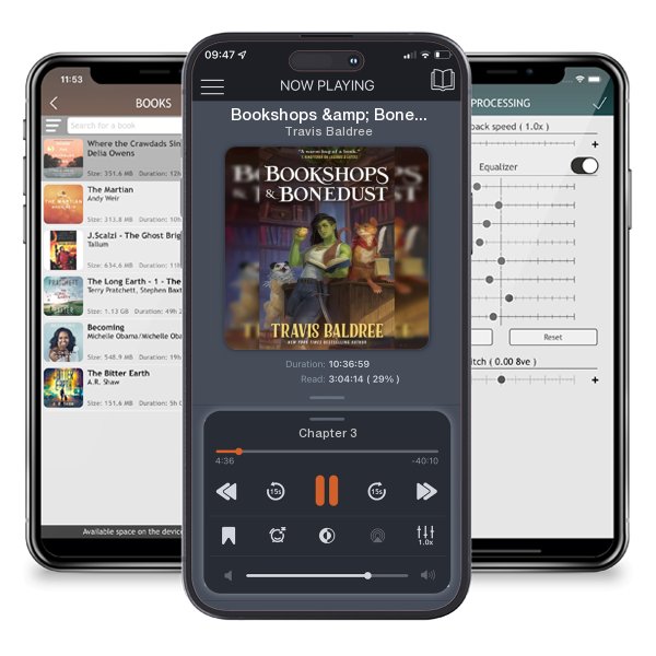 Download fo free audiobook Bookshops & Bonedust by Travis Baldree and listen anywhere on your iOS devices in the ListenBook app.