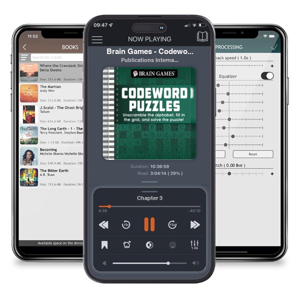 Download fo free audiobook Brain Games - Codeword Puzzle: Unscramble the Alphabet, Fill in the Grid, and Solve the Puzzle! (Spiral) by Publications International Ltd and listen anywhere on your iOS devices in the ListenBook app.