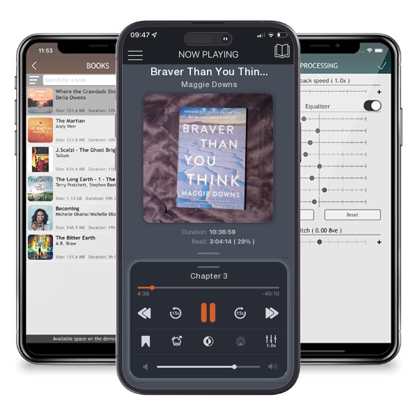 Download fo free audiobook Braver Than You Think by Maggie Downs and listen anywhere on your iOS devices in the ListenBook app.