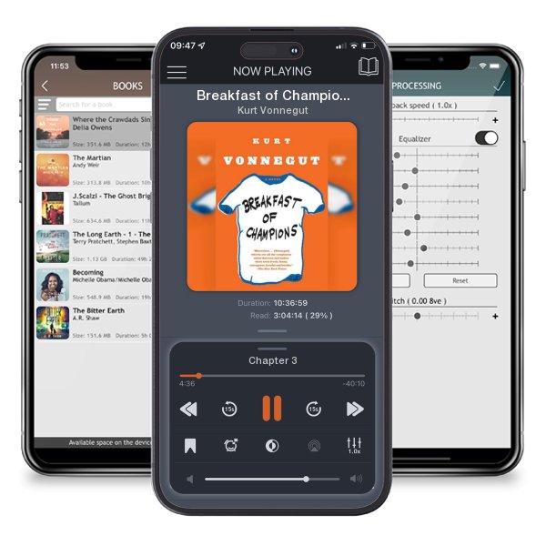 Download fo free audiobook Breakfast of Champions by Kurt Vonnegut and listen anywhere on your iOS devices in the ListenBook app.