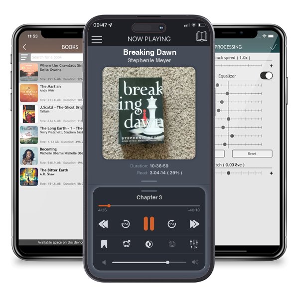 Download fo free audiobook Breaking Dawn by Stephenie Meyer and listen anywhere on your iOS devices in the ListenBook app.