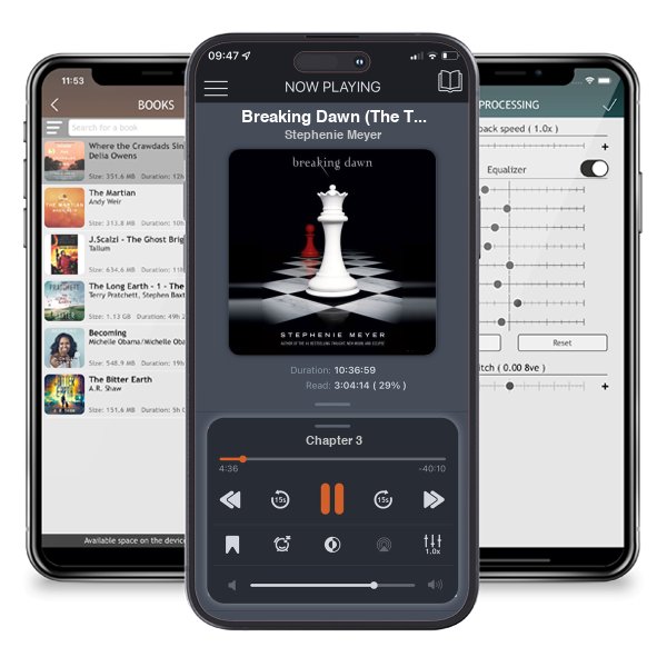 Download fo free audiobook Breaking Dawn (The Twilight Saga, #4) by Stephenie Meyer and listen anywhere on your iOS devices in the ListenBook app.