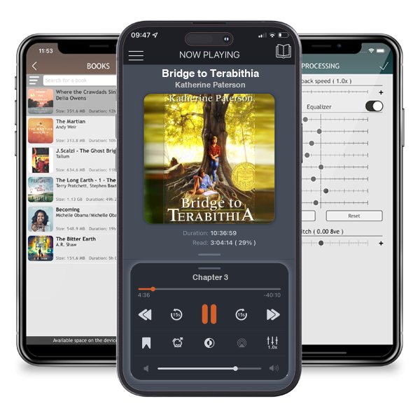 Download fo free audiobook Bridge to Terabithia by Katherine Paterson and listen anywhere on your iOS devices in the ListenBook app.