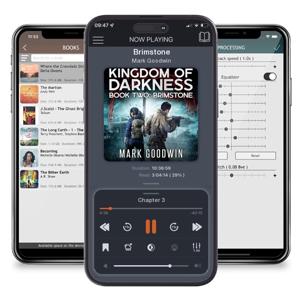 Download fo free audiobook Brimstone by Mark Goodwin and listen anywhere on your iOS devices in the ListenBook app.