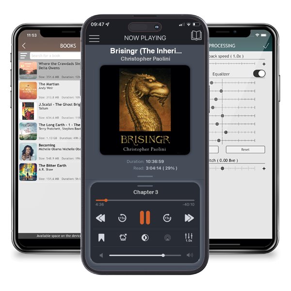 Download fo free audiobook Brisingr (The Inheritance Cycle, #3) by Christopher Paolini and listen anywhere on your iOS devices in the ListenBook app.