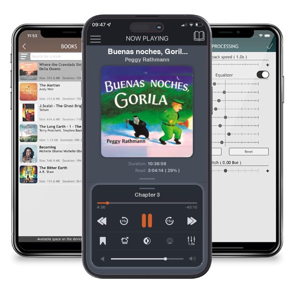 Descargar audiolibro gratis Buenas noches, Gorila by Peggy Rathmann y escuchar en cualquier lugar en sus dispositivos iOS en la aplicación ListenBook.