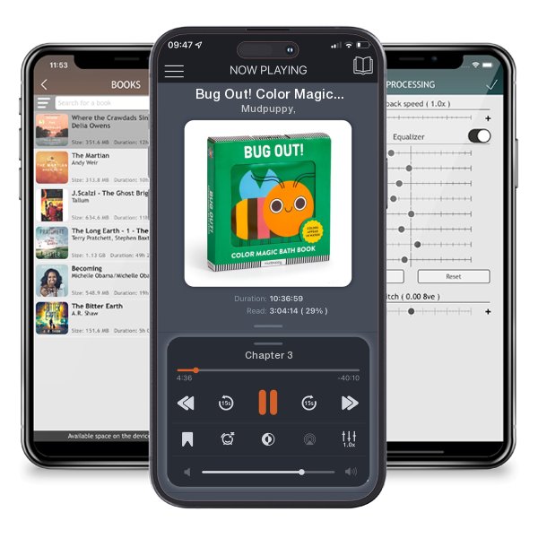 Download fo free audiobook Bug Out! Color Magic Bath Book (Novelty book) by Mudpuppy, and listen anywhere on your iOS devices in the ListenBook app.