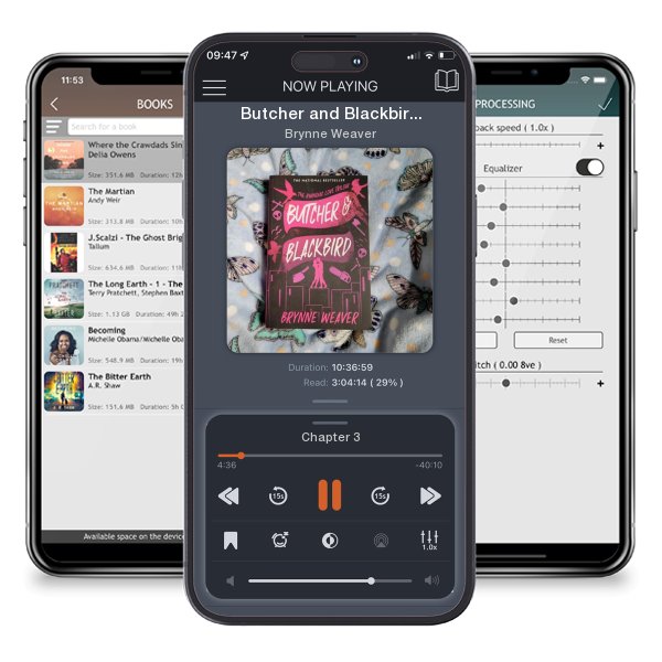 Download fo free audiobook Butcher and Blackbird by Brynne Weaver and listen anywhere on your iOS devices in the ListenBook app.