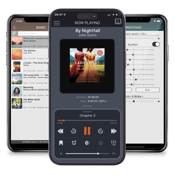 Download fo free audiobook By Nightfall by Julia Quinn and listen anywhere on your iOS devices in the ListenBook app.