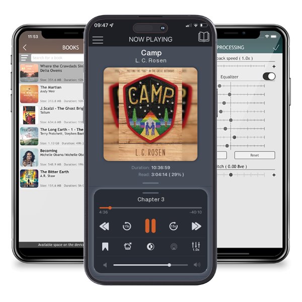 Download fo free audiobook Camp by L. C. Rosen and listen anywhere on your iOS devices in the ListenBook app.