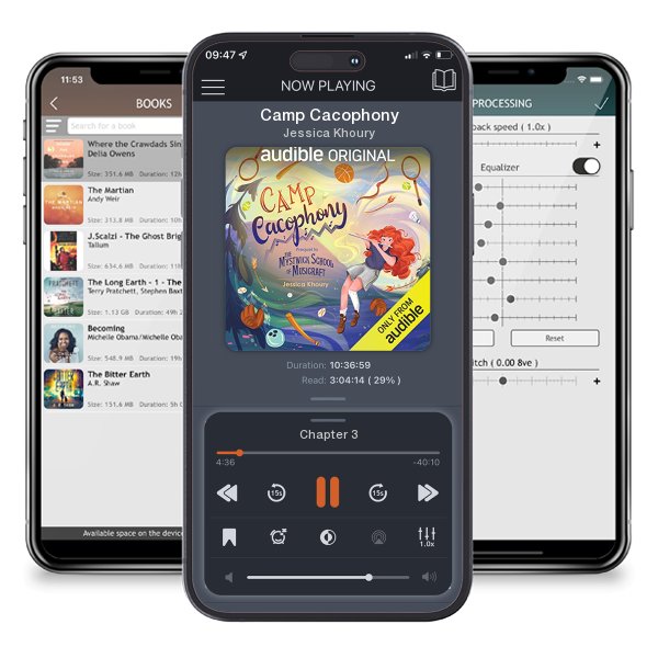 Download fo free audiobook Camp Cacophony by Jessica Khoury and listen anywhere on your iOS devices in the ListenBook app.
