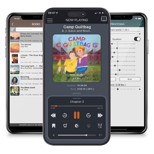 Download fo free audiobook Camp Quiltbag by A. J. Sass and Nicole Melleby and listen anywhere on your iOS devices in the ListenBook app.