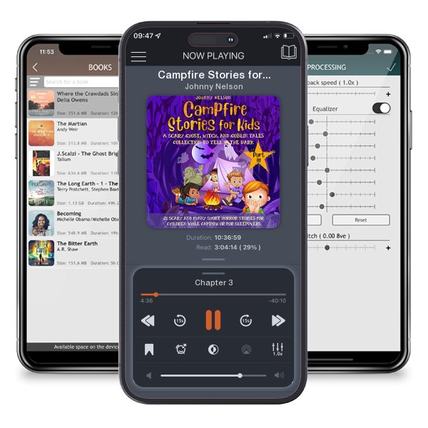 Download fo free audiobook Campfire Stories for Kids Part 3: A Scary Ghost, Witch, and Goblin Tales Collection to Tell in the Dark by Johnny Nelson and listen anywhere on your iOS devices in the ListenBook app.
