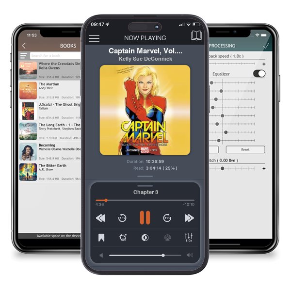 Download fo free audiobook Captain Marvel, Vol. 1: Higher, Further, Faster, More by Kelly Sue DeConnick and listen anywhere on your iOS devices in the ListenBook app.