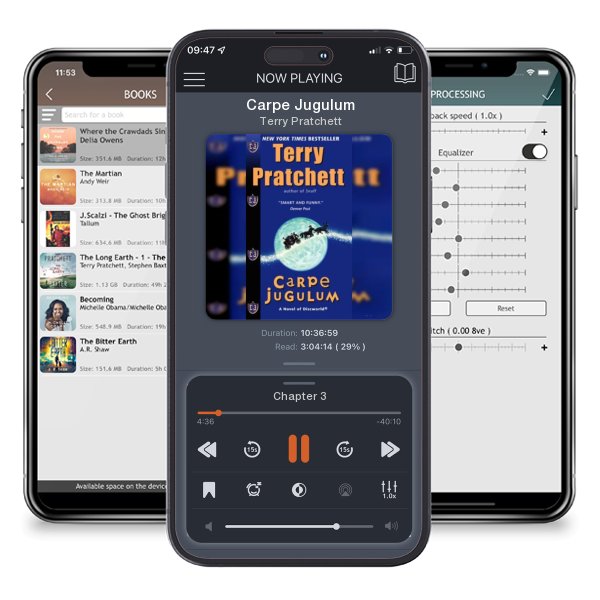 Download fo free audiobook Carpe Jugulum by Terry Pratchett and listen anywhere on your iOS devices in the ListenBook app.