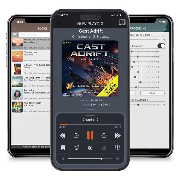 Download fo free audiobook Cast Adrift by Christopher G. Nuttall and listen anywhere on your iOS devices in the ListenBook app.