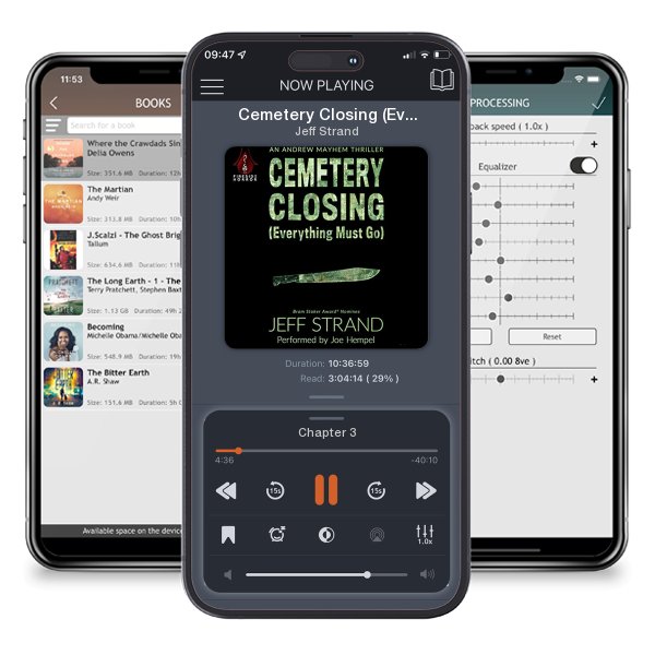 Download fo free audiobook Cemetery Closing (Everything Must Go) by Jeff Strand and listen anywhere on your iOS devices in the ListenBook app.