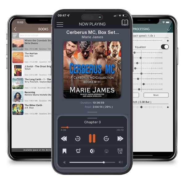 Download fo free audiobook Cerberus MC, Box Set 3 by Marie James and listen anywhere on your iOS devices in the ListenBook app.