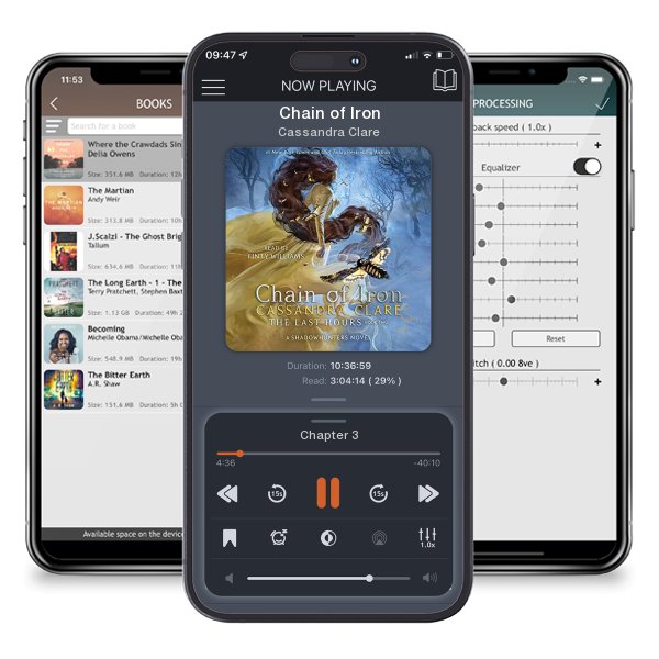 Download fo free audiobook Chain of Iron by Cassandra Clare and listen anywhere on your iOS devices in the ListenBook app.
