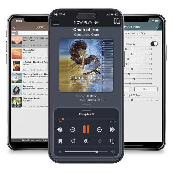 Download fo free audiobook Chain of Iron by Cassandra Clare and listen anywhere on your iOS devices in the ListenBook app.