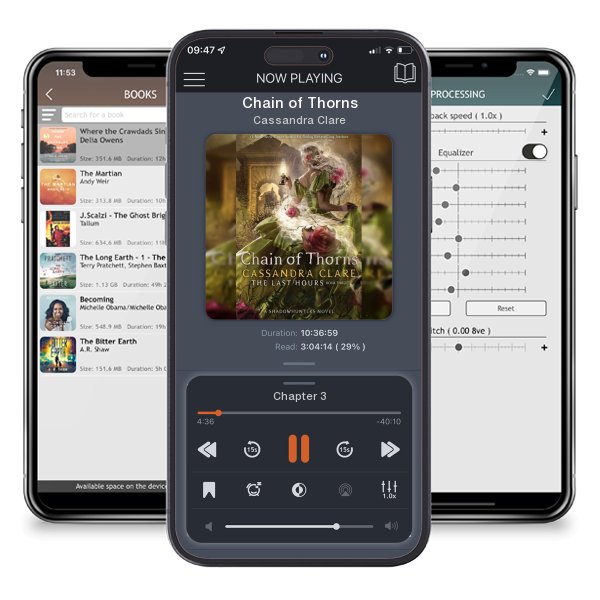 Download fo free audiobook Chain of Thorns by Cassandra Clare and listen anywhere on your iOS devices in the ListenBook app.
