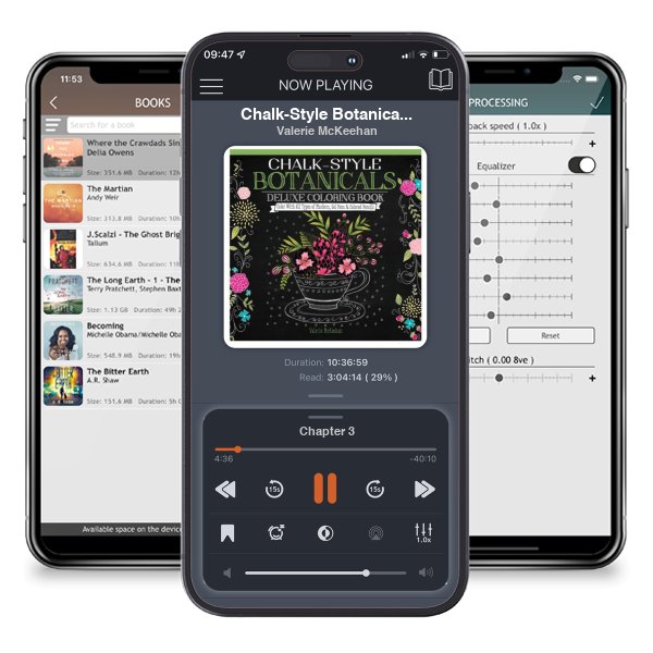 Download fo free audiobook Chalk-Style Botanicals Deluxe Coloring Book: Color With All Types of Markers, Gel Pens & Colored Pencils by Valerie McKeehan and listen anywhere on your iOS devices in the ListenBook app.