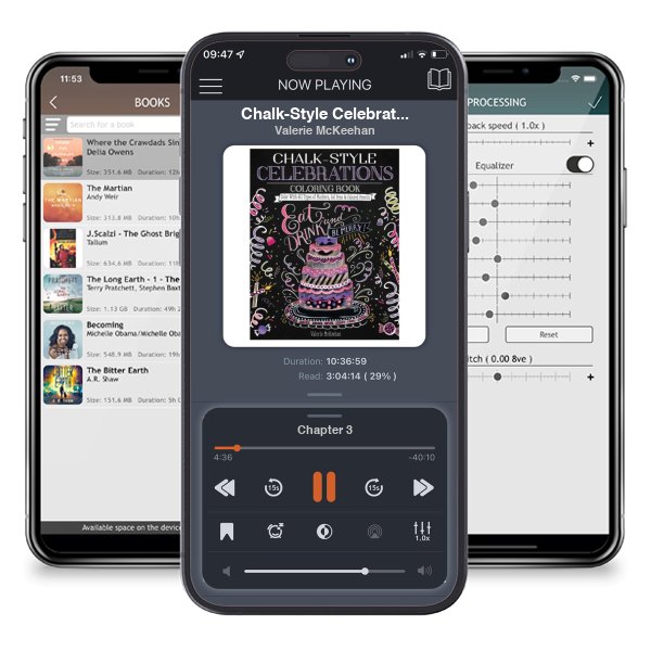 Download fo free audiobook Chalk-Style Celebrations Coloring Book: Color With All Types of Markers, Gel Pens & Colored Pencils by Valerie McKeehan and listen anywhere on your iOS devices in the ListenBook app.
